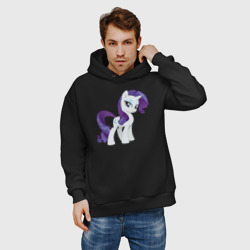 Мужское худи Oversize хлопок Рарити из My Little Pony в кино - фото 2