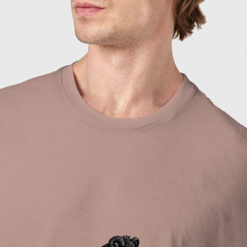 Мужская футболка хлопок с принтом Demon swan, фото #4