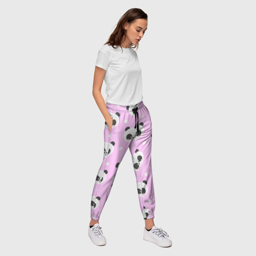 Женские брюки 3D Милая улыбающаяся панда, цвет 3D печать - фото 5