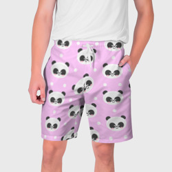 Мужские шорты 3D Милая улыбающаяся панда
