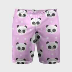 Мужские шорты спортивные Милая улыбающаяся панда