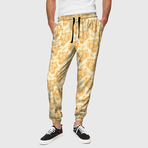 Мужские брюки 3D Рычания тигра, цвет 3D печать - фото 4