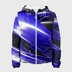 Женская куртка 3D Blue  black abstract