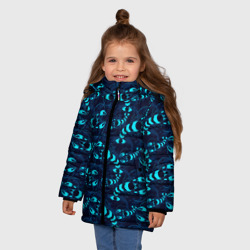 Зимняя куртка для девочек 3D Голубые раки - фото 2