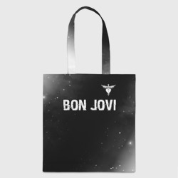 Шоппер 3D Bon Jovi glitch на темном фоне посередине