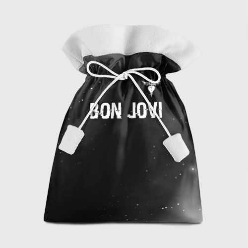 Подарочный 3D мешок Bon Jovi glitch на темном фоне посередине