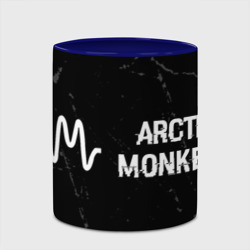 Кружка с полной запечаткой Arctic Monkeys glitch на темном фоне по-горизонтали - фото 2