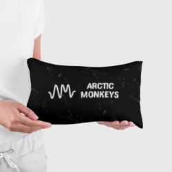 Подушка 3D антистресс Arctic Monkeys glitch на темном фоне по-горизонтали - фото 2