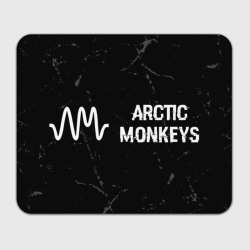 Прямоугольный коврик для мышки Arctic Monkeys glitch на темном фоне по-горизонтали