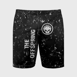 Мужские шорты спортивные The Offspring glitch на темном фоне вертикально
