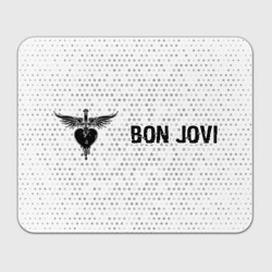 Прямоугольный коврик для мышки Bon Jovi glitch на светлом фоне по-горизонтали