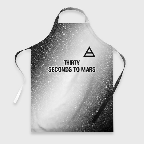 Фартук 3D Thirty Seconds to Mars glitch на светлом фоне посередине