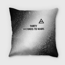 Подушка 3D Thirty Seconds to Mars glitch на светлом фоне посередине