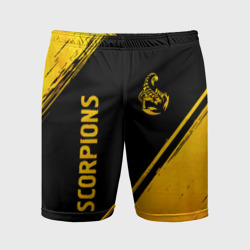 Мужские шорты спортивные Scorpions - gold gradient вертикально