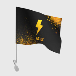 Флаг для автомобиля AC DC - gold gradient