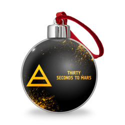 Ёлочный шар Thirty Seconds to Mars - gold gradient по-горизонтали