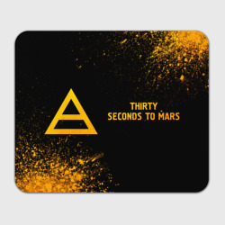 Thirty Seconds to Mars - gold gradient по-горизонтали – Прямоугольный коврик для мышки с принтом купить