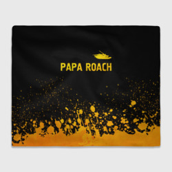 Плед 3D Papa Roach - gold gradient посередине