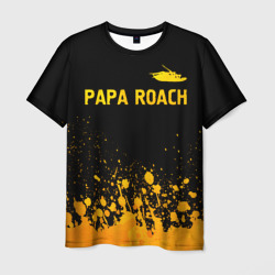 Papa Roach - gold gradient посередине – Мужская футболка 3D с принтом купить со скидкой в -26%