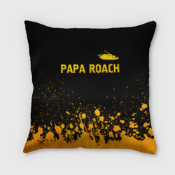 Подушка 3D Papa Roach - gold gradient посередине