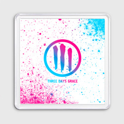 Магнит 55*55 Three Days Grace neon gradient style