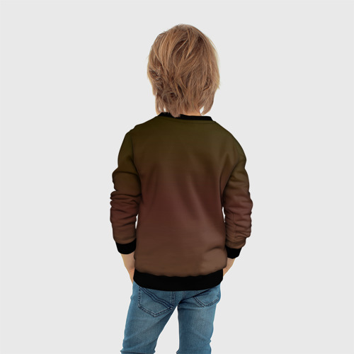 Детский свитшот 3D с принтом Аусси в цветах, вид сзади #2