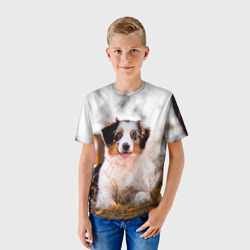 Детская футболка 3D Аусси щенок - фото 2