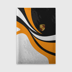 Обложка для автодокументов Porsche - Оранжевая абстракция