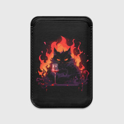 Картхолдер Magsafe магнитный Кот Бегемот с вином