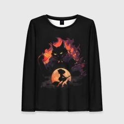 Женский лонгслив 3D Маргарита и Бегемот 