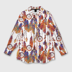 Женская рубашка oversize 3D Ловцы снов этническое искусство