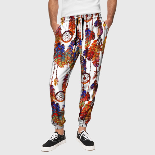 Мужские брюки 3D Ловцы снов этническое искусство, цвет 3D печать - фото 4