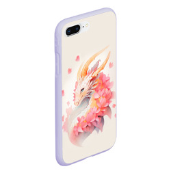 Чехол для iPhone 7Plus/8 Plus матовый Милый розовый дракон - фото 2