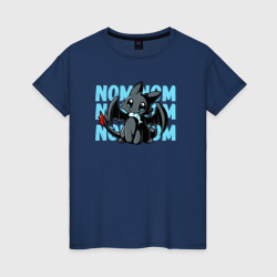 Женская футболка хлопок Ном ном ном Беззубик