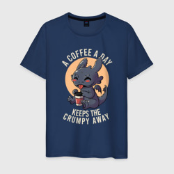 Мужская футболка хлопок A coffee a day keeps the crumpy away