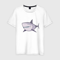 Мужская футболка хлопок Акула с молнией