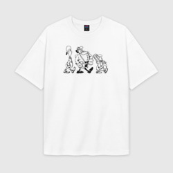 Женская футболка Oversize хлопок texturе Доктор ливси идёт под фонк