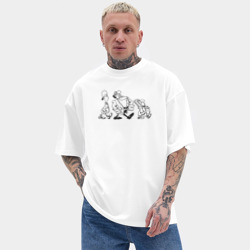 Мужская футболка Oversize хлопок texturе Доктор ливси идёт под фонк - фото 2
