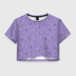 Женская футболка Crop-top 3D Лабиринт из знаков препинания