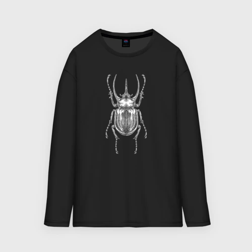 Мужской лонгслив oversize хлопок Жук-носорог