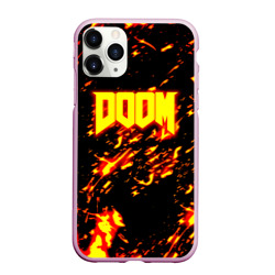 Чехол для iPhone 11 Pro Max матовый Doom огненный стиль ад марса