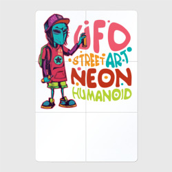 Магнитный плакат 2Х3 UFO street art neon humanoid