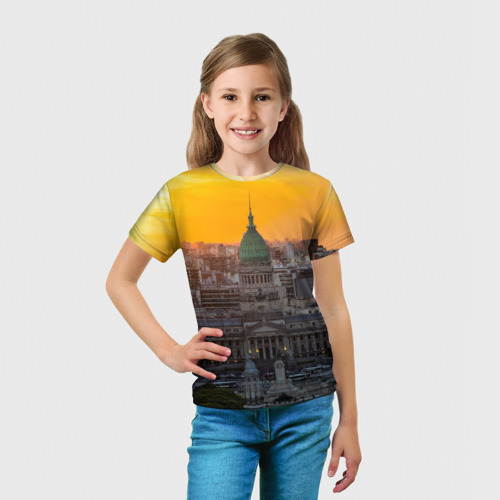 Детская футболка 3D Буэнос-Айрес, цвет 3D печать - фото 5