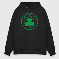 Мужское худи Oversize хлопок Boston Celtics clover