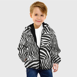 Детская куртка 3D Шкура зебры черно - белая графика - фото 2