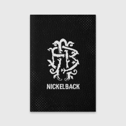 Обложка для паспорта матовая кожа Nickelback glitch на темном фоне