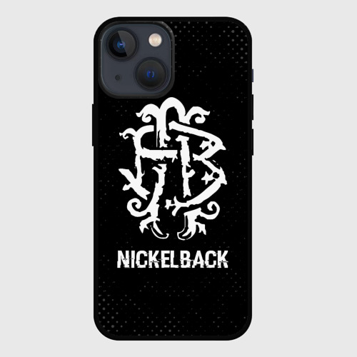 Чехол для iPhone 13 mini Nickelback glitch на темном фоне