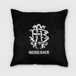 Подушка 3D Nickelback glitch на темном фоне