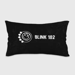 Подушка 3D антистресс Blink 182 glitch на темном фоне по-горизонтали