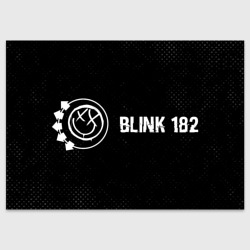 Поздравительная открытка Blink 182 glitch на темном фоне по-горизонтали